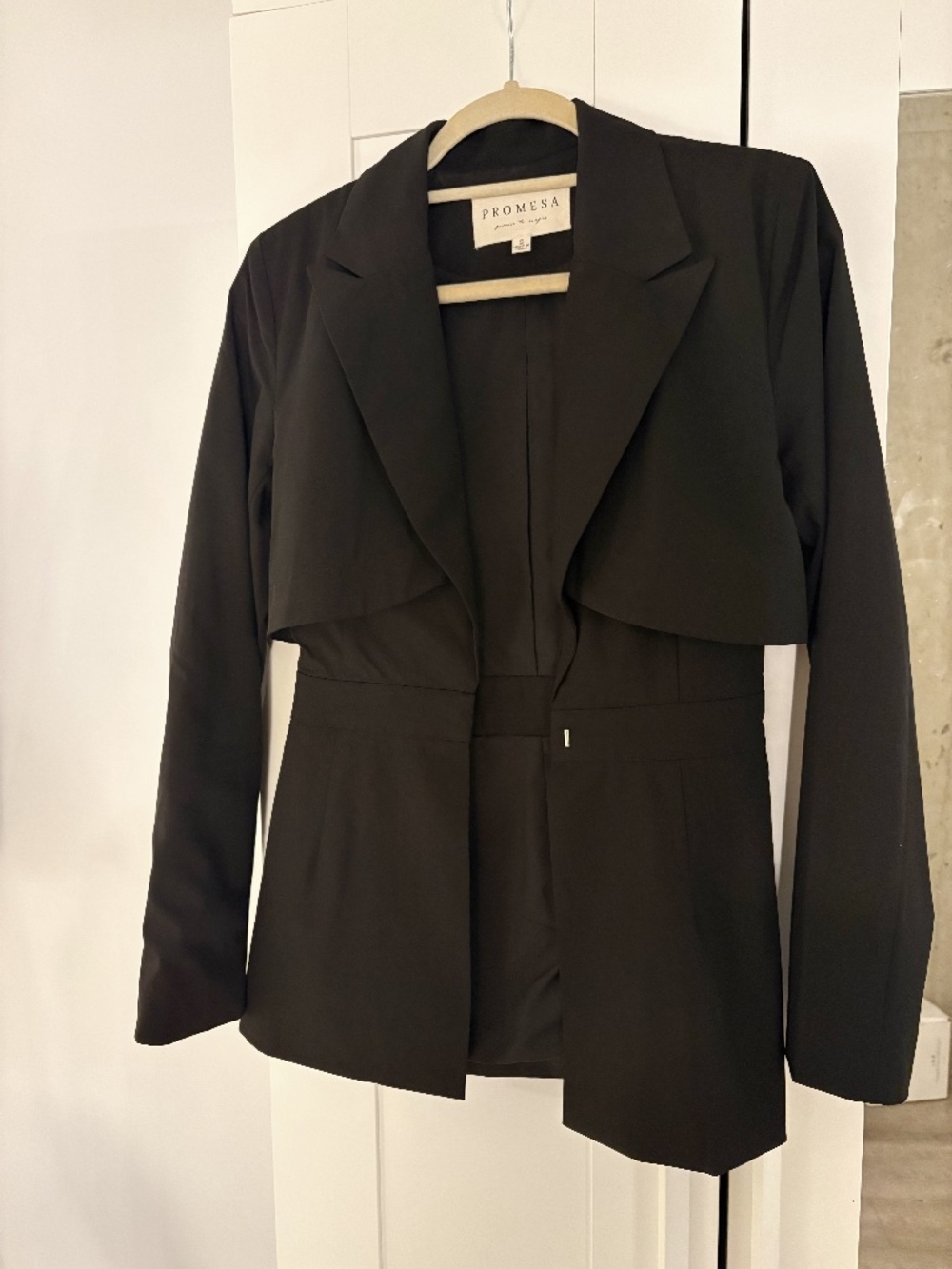 Black Layered Belted Blaze